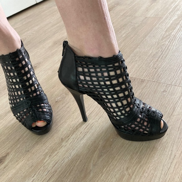 Stuart Weitzman open toe booties - Picture 2 of 7